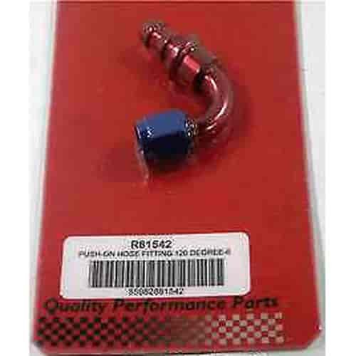 120 Degree Push-On Hose End Fitting -6