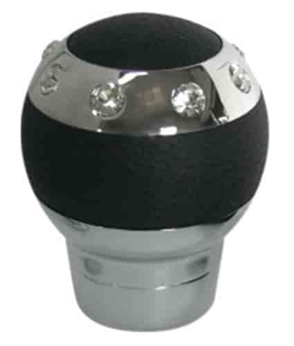ALUMINUM LEATHER AND CRYSTAL SHIFT KNOB