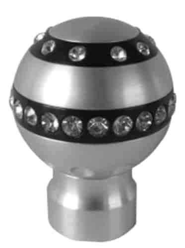 ALUMINUM LEATHER AND CRYSTAL SHIFT KNOB