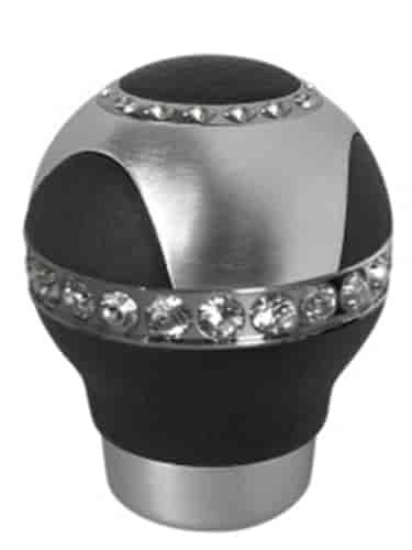 ALUMINUM LEATHER AND CRYSTAL SHIFT KNOB
