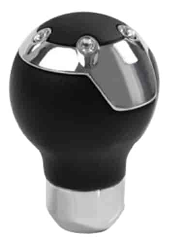 ALUMINUM LEATHER AND CRYSTAL SHIFT KNOB