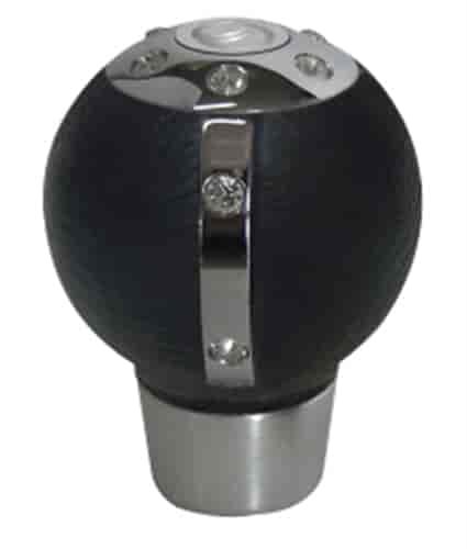 ALUMINUM LEATHER AND CRYSTAL SHIFT KNOB
