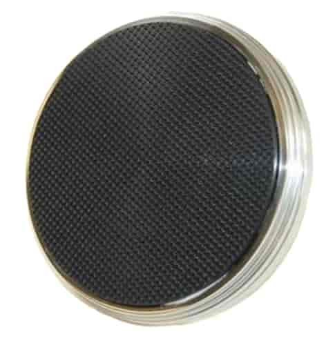 Polished Aluminum Round Rubber Pedal