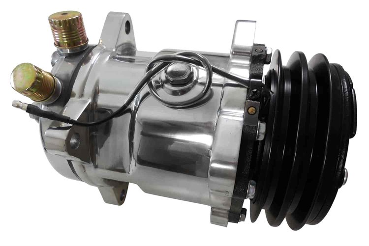 SANDEN #508 12V COMPRESSOR V-BELT PULLEY POLISHED