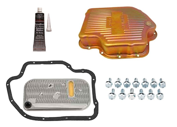 R9197Z Steel Transmission Pan Kit for GM Turbo 400 Transmission [Zinc Finish] 