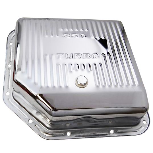 Chrome Steel Transmission Pan GM Turbo 350