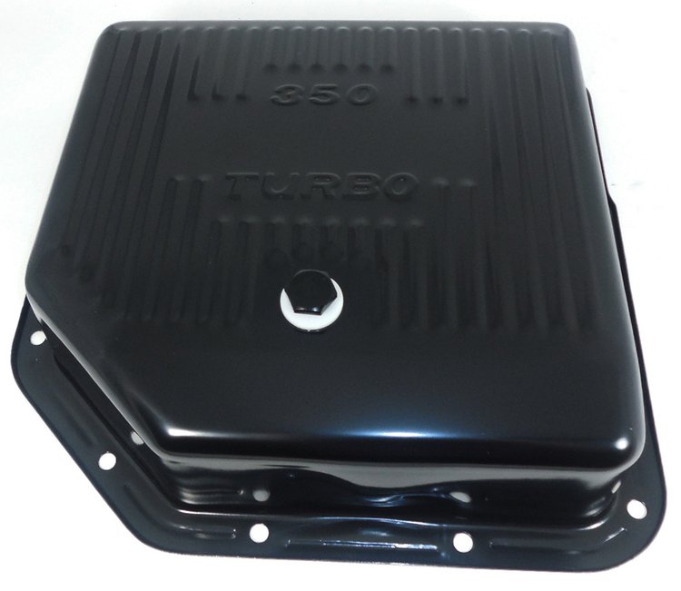Steel Transmission Pan GM Turbo 350 - Black Finish