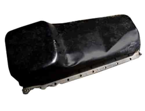 OIL PAN STEEL 6 QT. BB CHEVY - BLACK
