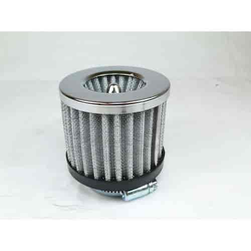 Chrome Clamp-on Maximum Flow Filter Breather