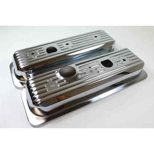 Chrome Steel Centerbolt Valve Cover Caps 1985-93 Chevy 4.3L Truck