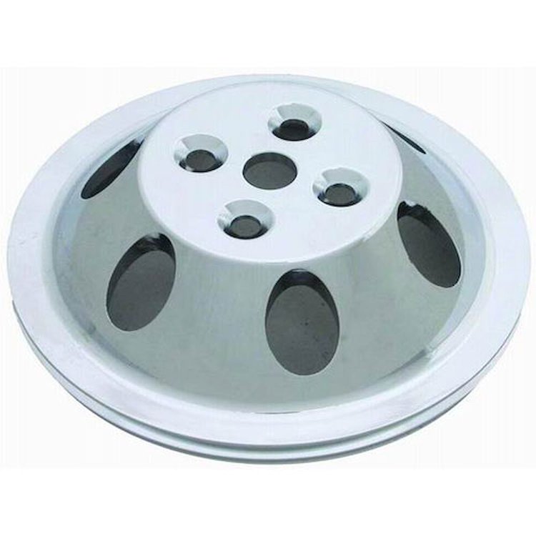 R9478C Water Pump Pulley, Aluminum Single Groove Short – Chrome