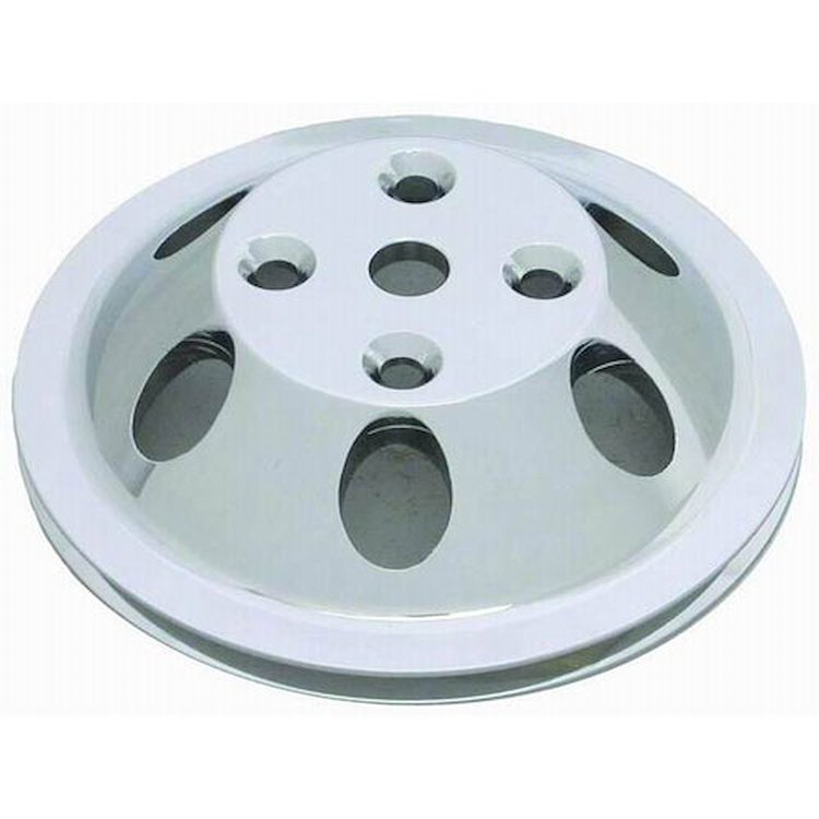 R9482C Water Pump Pulley, Aluminum Single Groove Long – Chrome