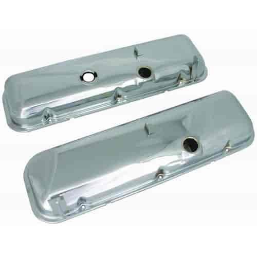 Chrome Steel Valve Covers 1965-72 Big Block Chevy 396-427-454