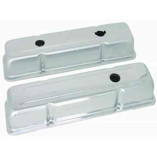 Unplated 1978-86 SB Chevy 305-350 OEM Valve Cover - Baffled (Includes Grommets)