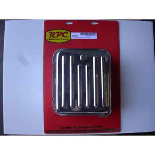 Chrome Ford C-4 Transmission Pan - Finned (Extra Capacity - 1 3/4 deeper)