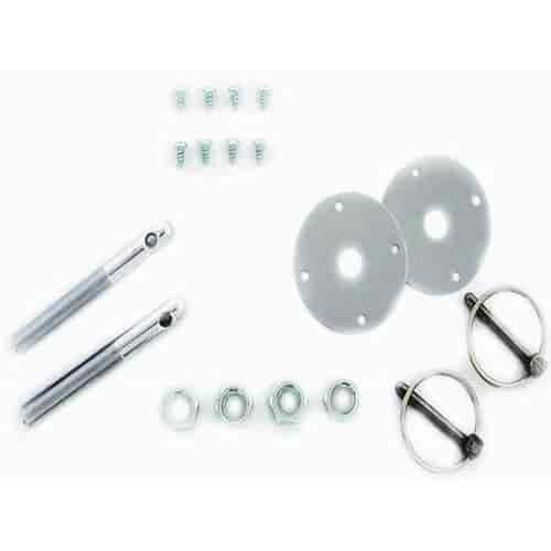 Chrome 1/4 Flip-Over Style Hood Pin Set