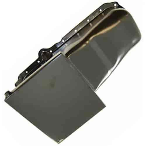 Black Powdercoated Steel Drag Race Oil Pan 1986-Up Small Block Chevy 283-350
