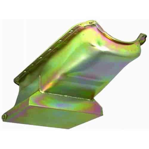 Zinc Plated Steel Drag Race Oil Pan 1955-79 Small Block Chevy 283-350