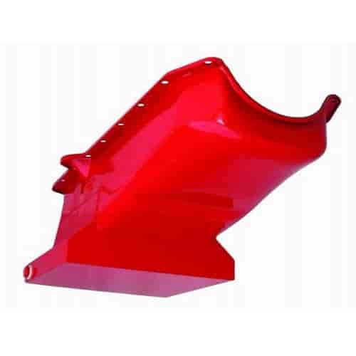 Orange Steel Drag Race Oil Pan 1980-85 Small Block Chevy 283-350