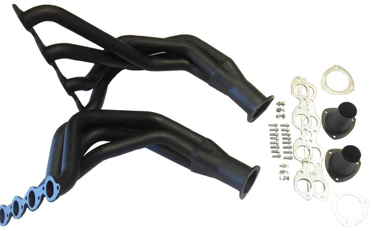 B/B CHEVY FENDERWELL HEADERS BLACK