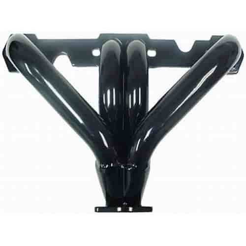 Black 1942-up SB Chevy Heavy Duty Street Header (Includes Gaskets / Hardware)