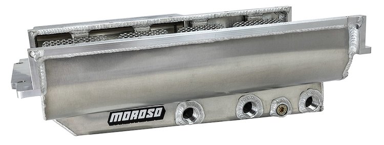 20136 Oil Pan, Dart LS Next/Next 2 Non Skirted, Dry Sump, Drag Race, 3 P/U, Aluminum