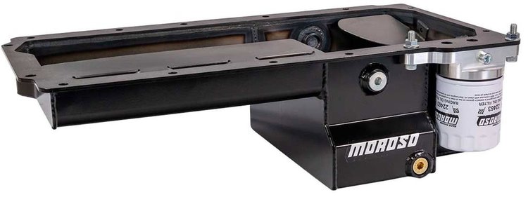20161 Road Race Oil Pan Dart LS Next Gen 3 Skirted Block [Black Powder Coat Steel]
