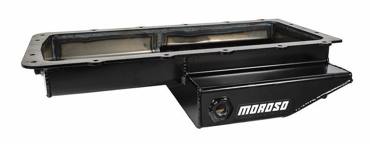 20570 Drag Race Oil Pan for Ford Gen 4 5.0L Coyote, 5.2L Voodoo Engines in Cobra Kit Cars [Black Powder Coat Finish]