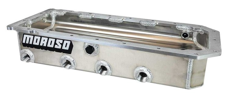 21163 Oil Pan for Gen III Hemi Hellcat 6.2L [Dry Sump, 4-Pickup Design, 4 3/4 in. Deep, Aluminum]