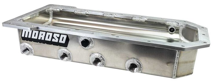 21164 Oil Pan for Gen III Hemi 5.7L/6.1L/6.4L [Dry Sump, 4-Pickup Design, 4 3/4 in. Deep, Aluminum]