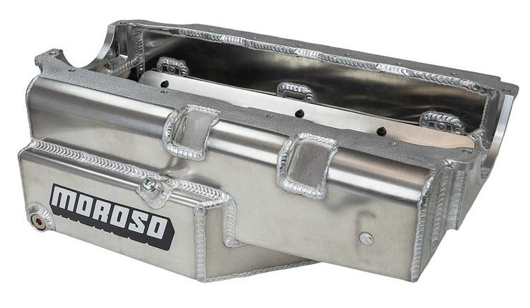21331 Oil Pan for Pre-1985 Small Block Chevy [2-Piece Rear Seal, Open Modified/SK Modified, 8 qt. Capacity, Aluminum]