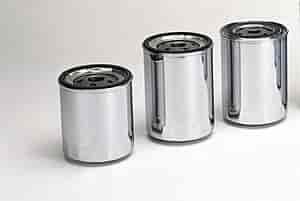 Chrome Oil Filter for Ford and Chrysler Type Threads [3/4-16 UNF, 5.250 in. Tall]