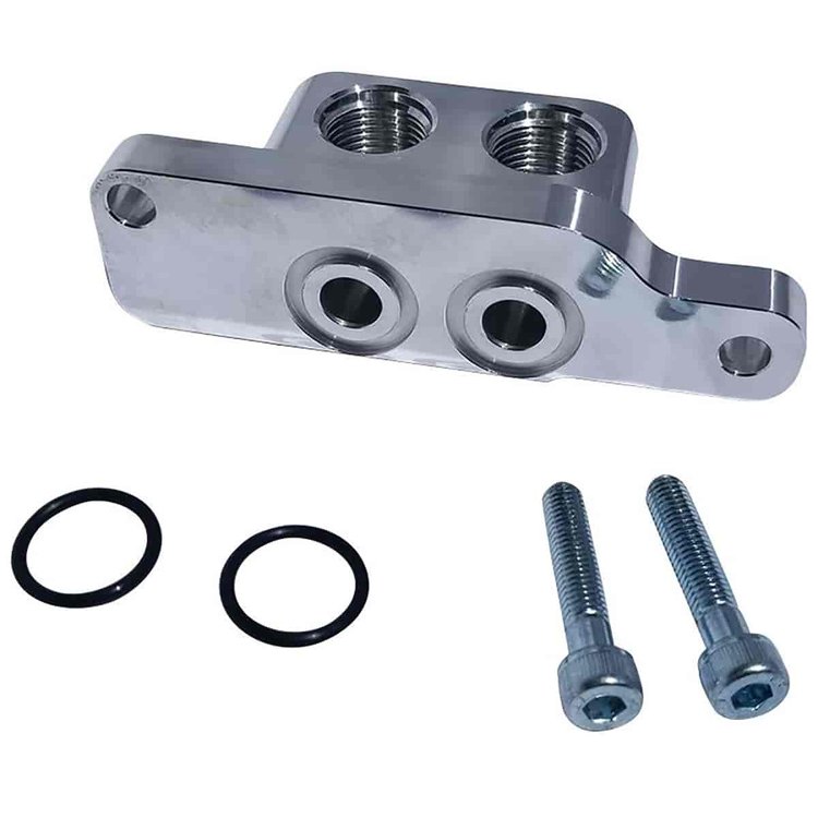 90-Degree Remote Oil Filter Adapter GM LS Series