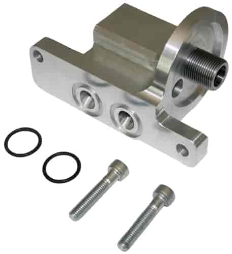 Spin-On Oil Filter Adapter GM LS Series 90-Degree Mount