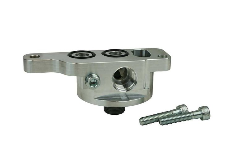 GM LS Accumulator Spin-On Oil Filter Adapter [-10 AN] Input Fits Select Moroso Inbound Rail Oil Pans