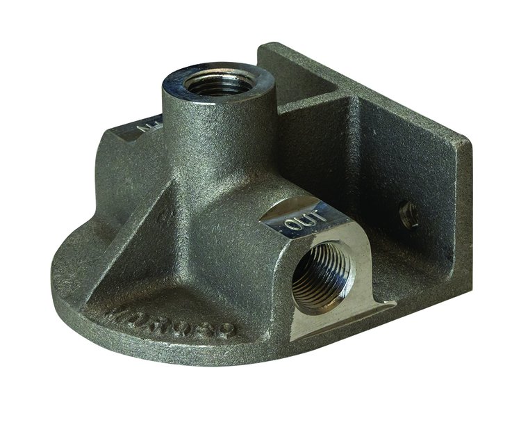 Remote Oil Filter Mount Accepts Chevy V8 Spin-On Filter
