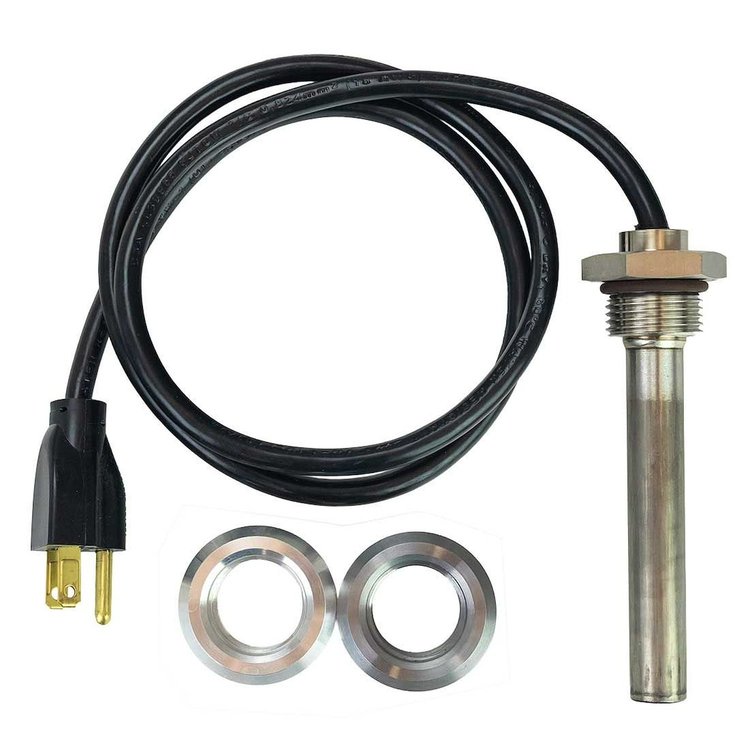 23992 Oil Pre-Heater, Self-Contained [Includes Aluminum/Steel -12 AN Fitting, Weld Bungs and 3 ft. Cord]