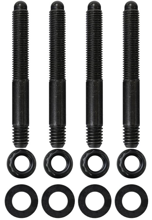 Carburetor Stud Kit with 12-Point Nuts for Carbs Using a 1 in. Spacer, 5/16-24 x 2.5 in. [Black Oxide]