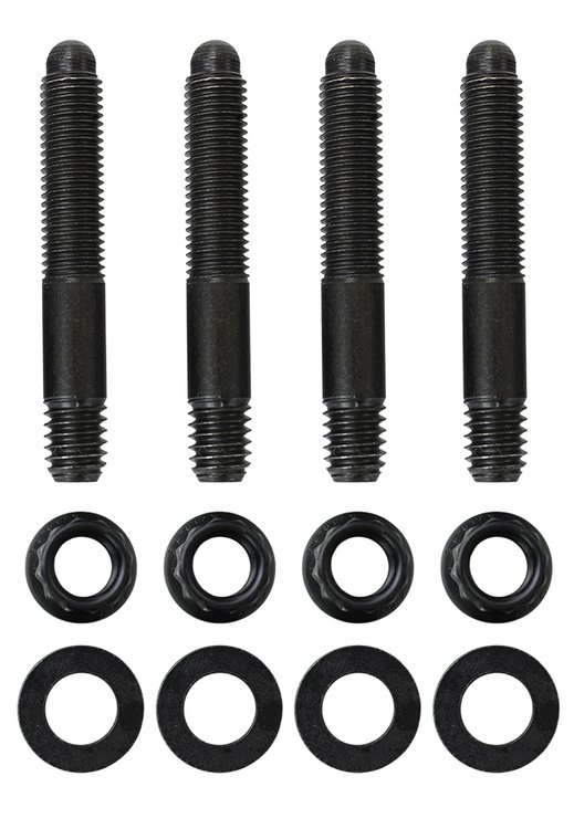 Carburetor Stud Kit with 12-Point Nuts for Carbs Using a 0.500 in. Spacer, 5/16-24 x 2.0 in. [Black Oxide]
