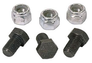 Torque Converter Bolts with Nuts Turbo 350/400 Flexplate Without Tapped Holes