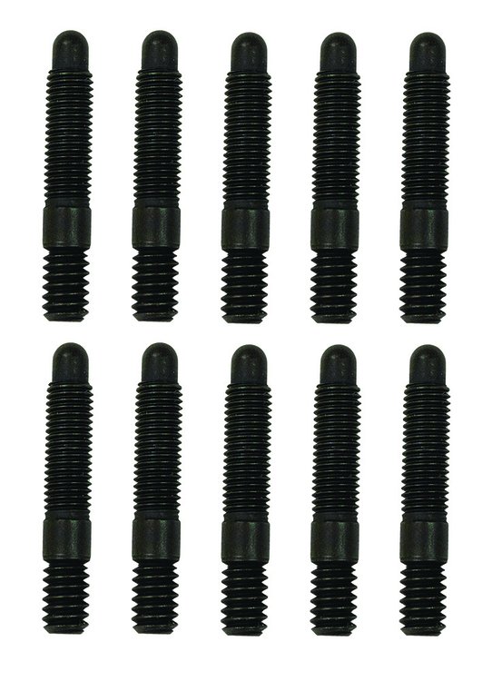 Stud Kit [Bullet Nose, 1/4"-20 X 1/4"-28, 1.5 Long, 10 Pack, Black Oxide]