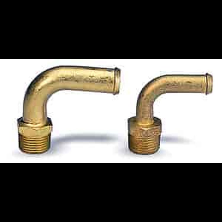 Barb to NPT 90-Degree Fitting 3/8 in. NPT to 1/2 in. hose