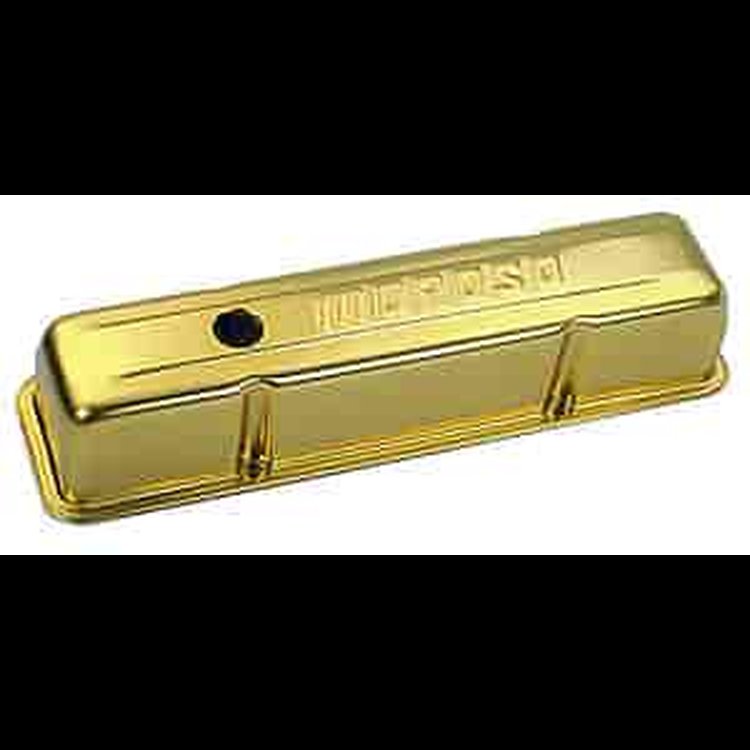 Tall Aluminum Valve Covers SB-Chevy Gold Anodized Finish