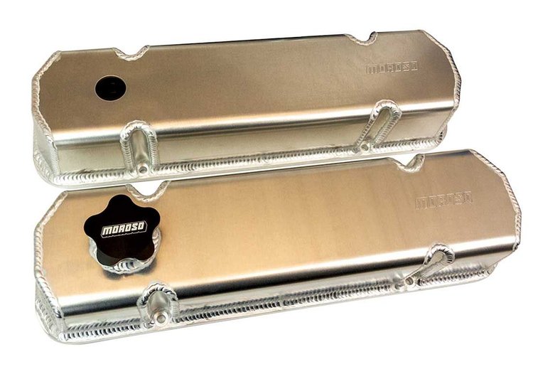 68477 Fabricated Aluminum Valve Covers Fits Pontiac 301-455 Cylinder Heads