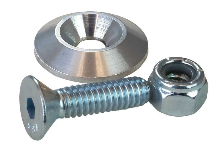 71681 Tapered 1 in. Aluminum Washer Set with Hardware 10-Pack