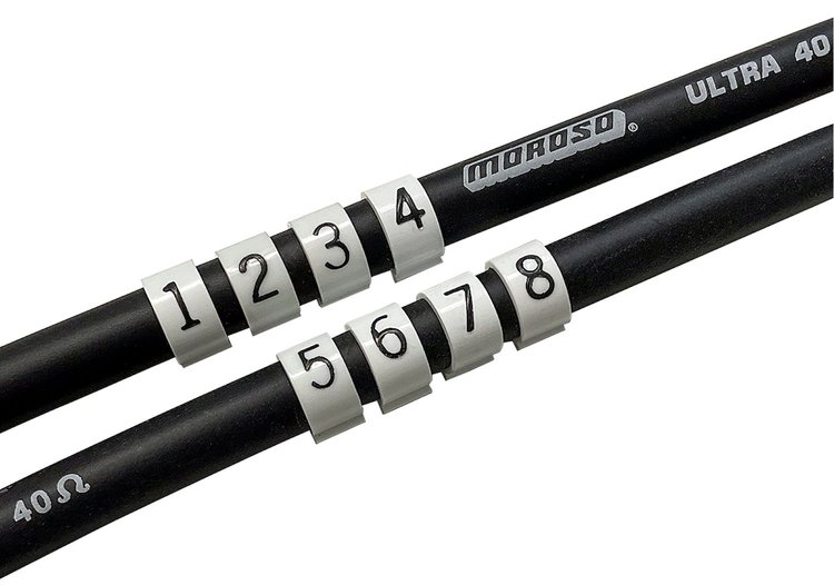 72033 Ignition Wire Markers [Clip On, For 8 mm-8.65 mm Diameter Wires]