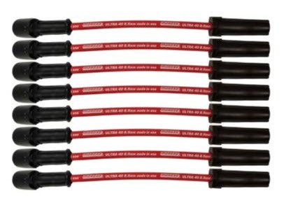 73743 Ultra 40 Red 8.5mm Spark Plug Wire Set for GM Gen III/IV LS, Gen V LT Engines w/o Aluminum Heat Shield (11 in.)
