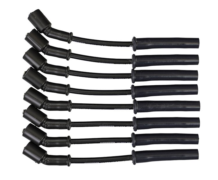 Ultra 40 8.5mm Spark Plug Wire Set with Multi-Angle Boots for GM LS Corvette, Camaro and Firebird [Black]