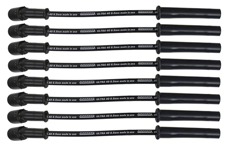 Ultra 40 8.5mm Spark Plug Wire Set with Multi-Angle Boots for 1999-2013 GM LS/LQ Truck and SUV [Black]