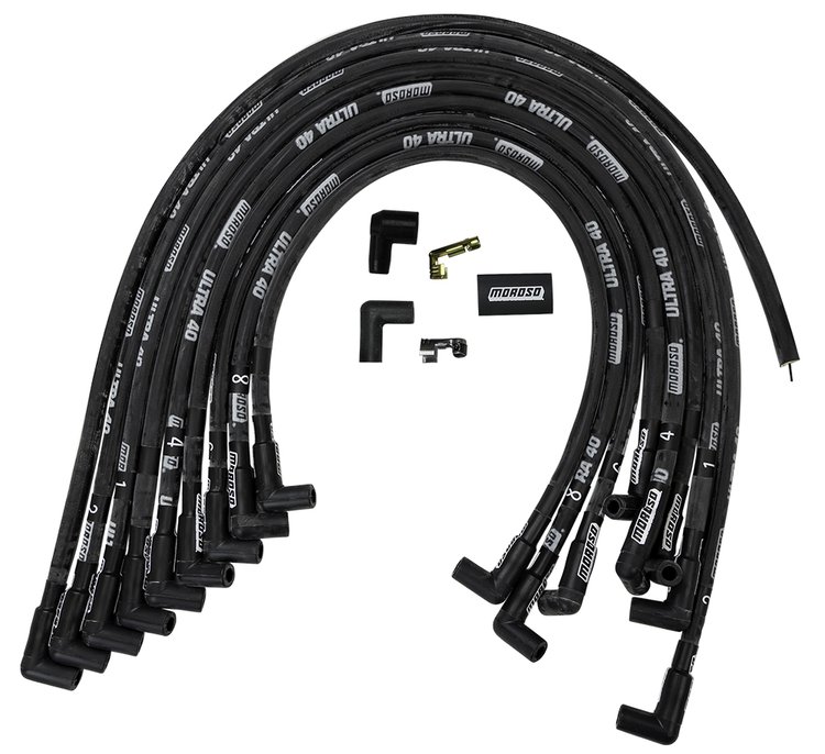 Ultra 40 Sleeved Spark Plug Wire Set Big Block Chevy (Under The Header)